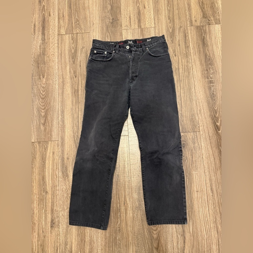 Dolce & Gabbana Women’s Black Denim Straight Leg Jeans Size 33 Made In Italy